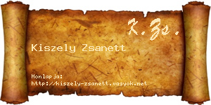 Kiszely Zsanett névjegykártya